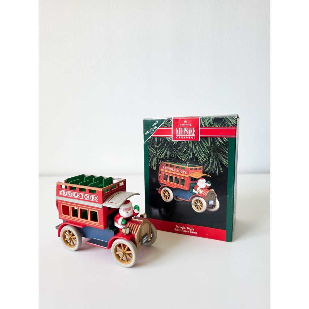 1992 Hallmark Keepsake Ornament Kringle Tours Here Comes Santa Series